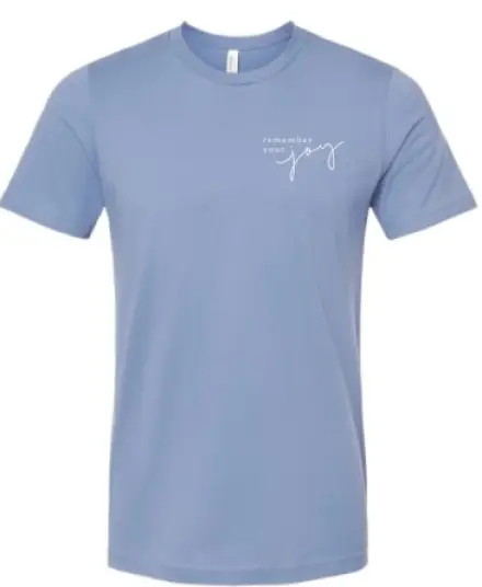 Remember Your Joy Lavender Blue Crew Neck T-Shirt