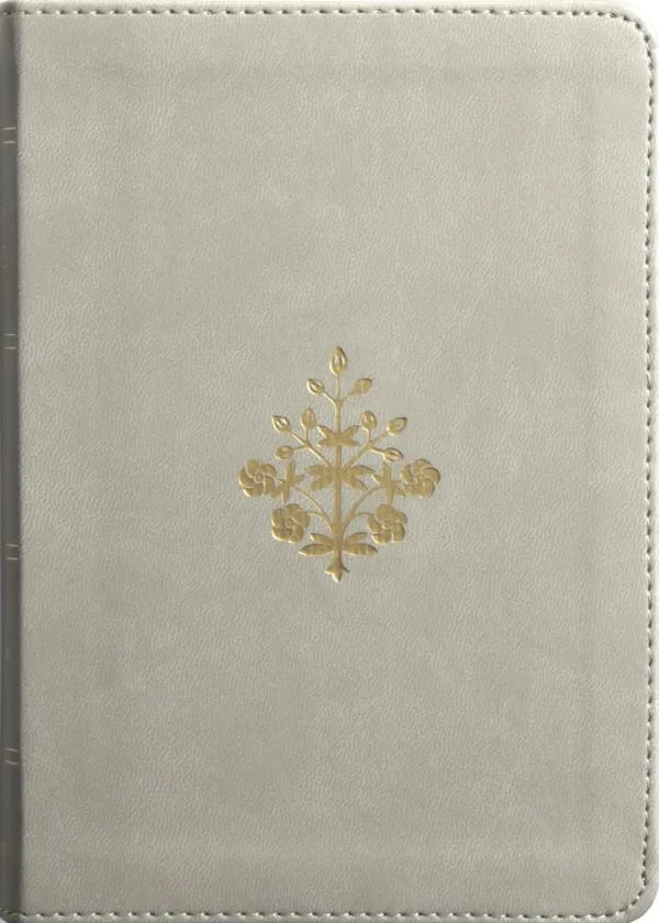ESV Large Print Compact Bible, Red Letter, TruTone, Stone, Branch Design