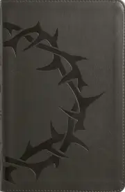 ESV Thinline Bible, Red Letter, TruTone, Charcoal, Crown Design