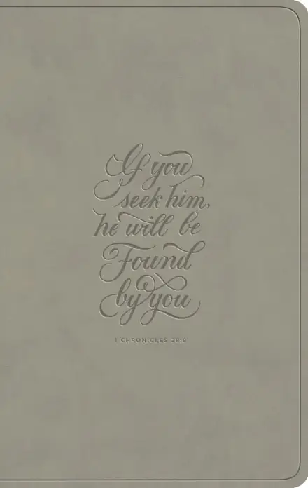 ESV Large Print Value Thinline Bible (TruTone, Stone, 1 Chronicles 28:9)