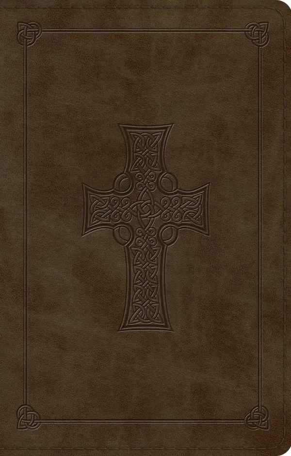 ESV Large Print Value Thinline Bible (TruTone, Olive, Celtic Cross)