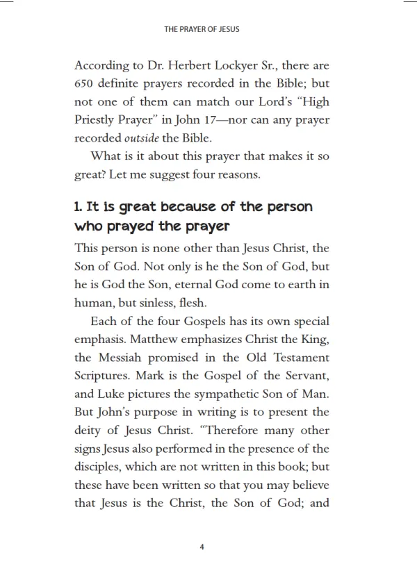 The Prayer of Jesus