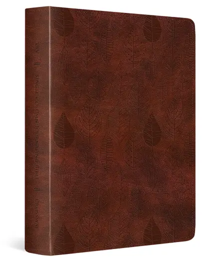 ESV Single Column Journaling Bible (TruTone, Chestnut, Leaves Design)