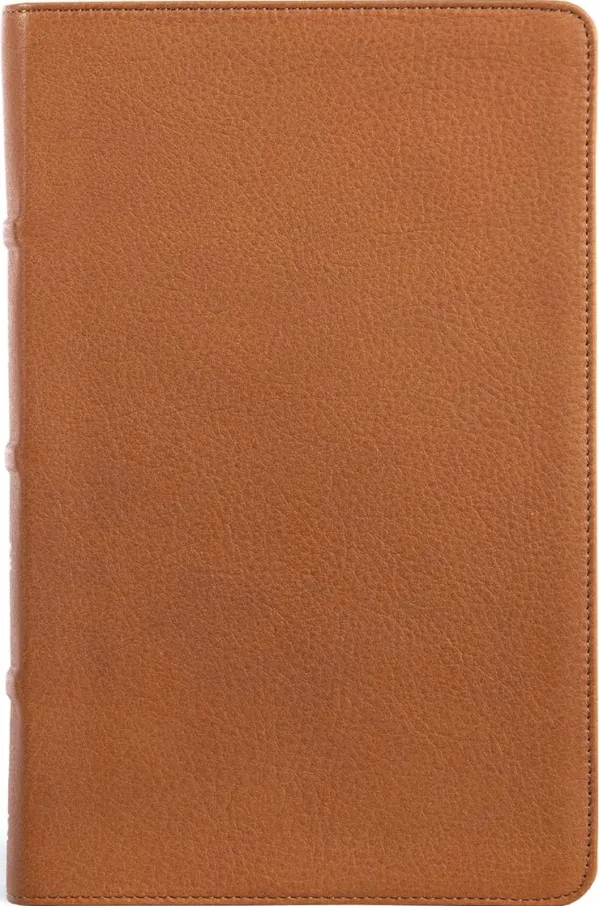 CSB Single-Column Personal Size Bible, Saddle Genuine Leather