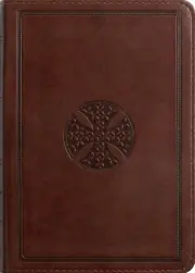 ESV Large Print Compact Bible (Red Letter, TruTone, Brown, Mosaic Cross Design)