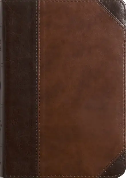 ESV Large Print Compact Bible, Red Letter, TruTone, Brown/Walnut, Portfolio Design
