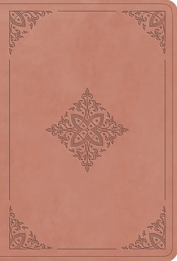 ESV Value Large Print Compact Bible, TruTone, Blush Rose, Fleurdelis Design
