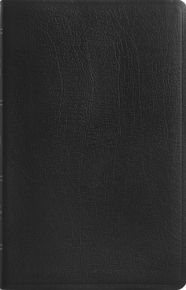 ESV Thinline Bible, Red Letter, Genuine Leather, Black