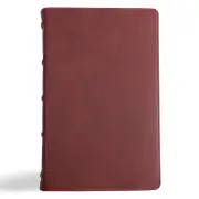 CSB Single-Column Personal Size Bible, Holman Handcrafted Collection, Premium Marbled Burgundy Calfskin