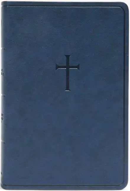 CSB Everyday Study Bible, Navy Cross LeatherTouch