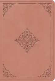 ESV Value Large Print Compact Bible (TruTone, Blush Rose, Fleur-de-lis Design)