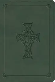ESV Value Large Print Compact Bible (TruTone, Quiet Forest, Celtic Cross Design)