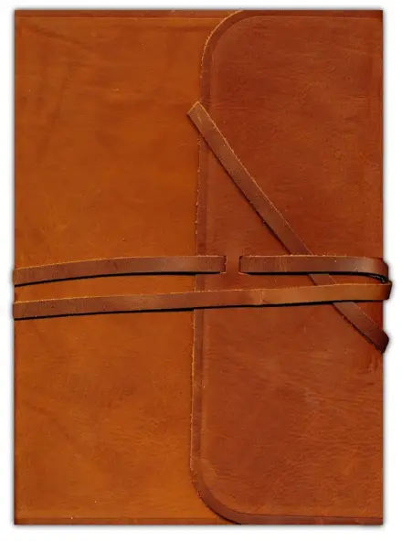 ESV Single Column Journaling Bible Large Print Natural Leather Brown Flap with Strap