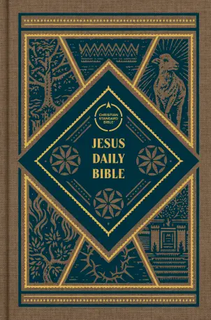 CSB Jesus Daily Bible, Brown Cloth Over Board