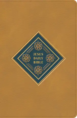 CSB Jesus Daily Bible, Camel LeatherTouch