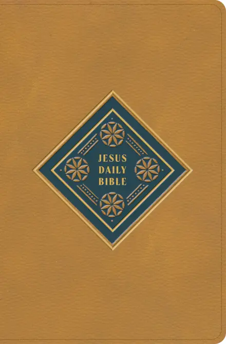 CSB Jesus Daily Bible, Camel LeatherTouch